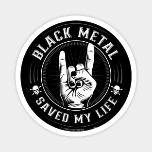 Black Metal - Headbanger Devil Horns Metalheads Magnet